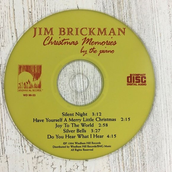 Jim Brickman Christmas Memories by the Piano CD 1996 Windham Hill Records RARE - Picture 1 of 2